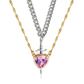 Nightlit Broken Vows Collection - Silver Sword & Rose Diamond(Gold)