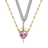 Nightlit Broken Vows Collection - Silver Sword & Rose Diamond(Gold)